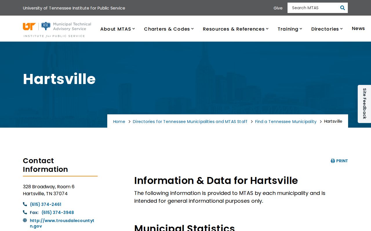 Hartsville criminal history context and certified municipal population profile