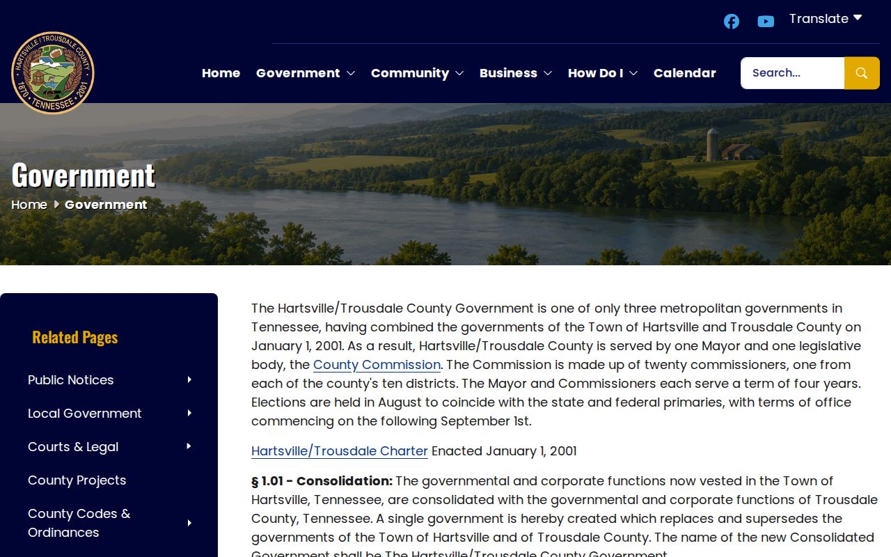 Hartsville criminal records and consolidated government history