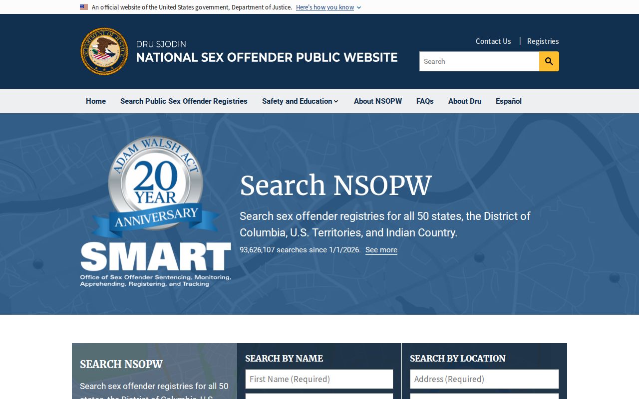 Trousdale County sex offender check using the national registry search